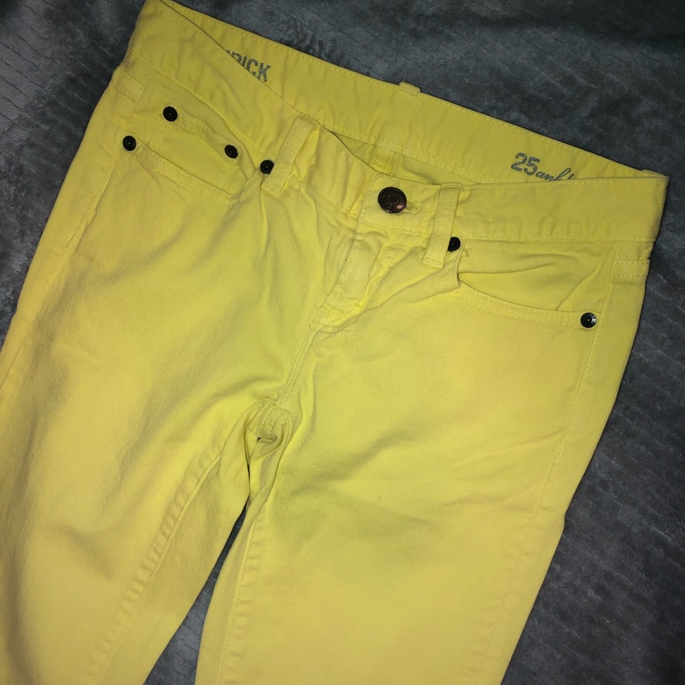 J. Crew Highlighter Yellow Toothpick Ankle 25
